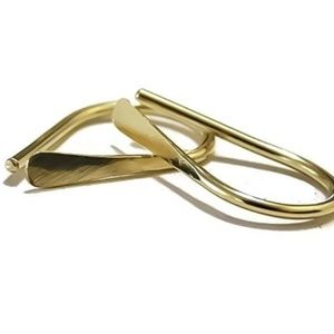 4 x hammered horseshoe open hoop earrings sterling silver, gold/rose gold filled